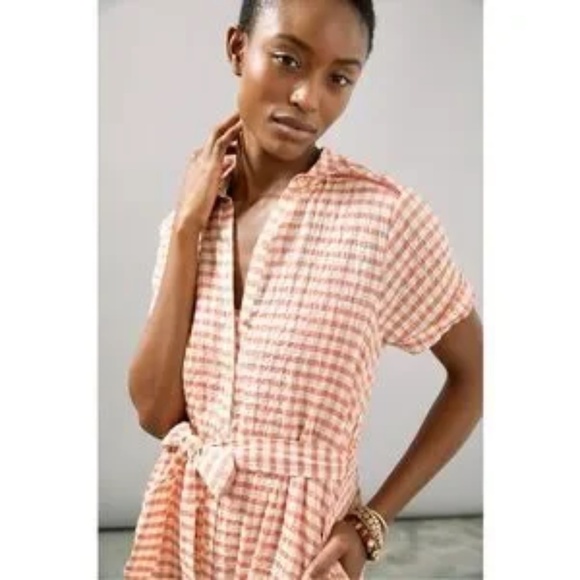 Anthropologie Maeve Finley Gingham Shirtdress - Picture 2 of 2